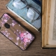 KW Wooden Case TPU bumper Huawei P Smart 2019 - Wood flowers Light Pink / Violet / Brown (48117.11)
