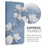 KW Wallet Case Samsung Galaxy A11 - Magnolias Taupe / White / Blue Grey (52170.01)
