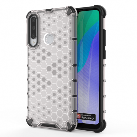 OEM Honeycomb Armor Case with TPU Bumper Huawei Y6p - Transparent