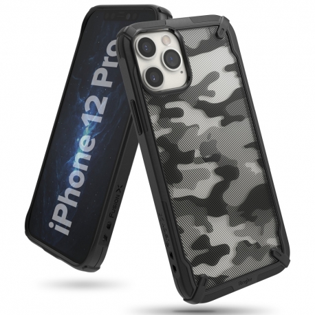Ringke Dual-X Design Case iPhone 12 / 12 Pro - Camo Black
