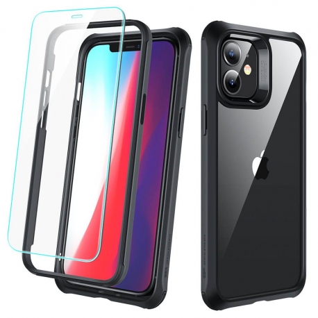 ESR Alliance 360 Full Body Tough Case & 2 Tempered Glass iPhone 12 Mini - Black