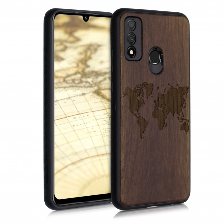 KW Wooden Case Huawei P Smart 2020 - World Map Walnut (53116.02)