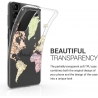 KW TPU Silicone Case Samsung Galaxy S21 - World Map Travel - Black / Multicolor / Transparent (54059.01)