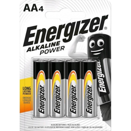 Energizer Battery Alkaline Power AA Pack 4pieces (F016697)