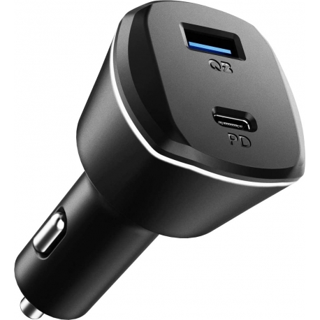 Spigen PC1800 PowerArc 3.0 2-Port Car Charger - Black (000CG24748)