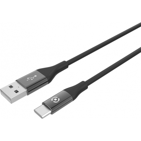 Celly Color Data Cable Extra Strong Usb Type-C 1.5m - Black (USBTYPECCOLORBK)