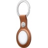 Apple AirTag Leather Key Ring Saddle Brown