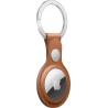Apple AirTag Leather Key Ring Saddle Brown
