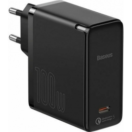 Baseus Travel Charger GaN2 QC 5.0 Type-C 100W + Cable Type-C 100W 1.5m Black