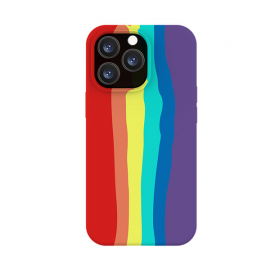 Vivid Silicone Case Liquid Apple iPhone 13 Pro Max Rainbow