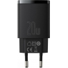 Baseus Compact quick charger USB Type C / USB 20 W 3 A Power Delivery Quick Charge 3.0 - Black (CCXJ-B01)