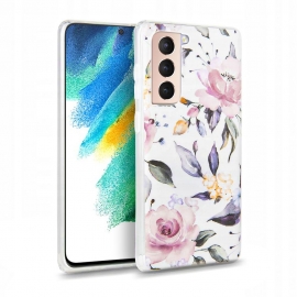 Tech-Protect TPU Case Samsung Galaxy S21 FE - Floral White