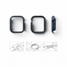 Ringke Slim 2-pack Apple Watch 7 (45mm) - Clear & Metallic Blue