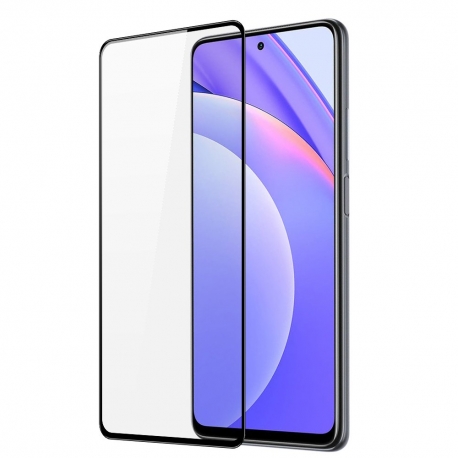 Dux Ducis 9D Tempered Glass Tough Screen Protector Full Coveraged with Frame for Xiaomi Mi 10 Lite black (case friendly)