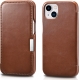 iCarer Vintage Series Side-Open Leather Wallet Case Apple iPhone 13 Mini - Brown (RIX1305-BN)