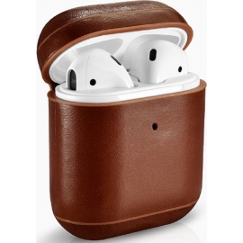 iCarer Leather Vintage natural leather case AirPods 1 / 2 - Brown (IAP031-BN)