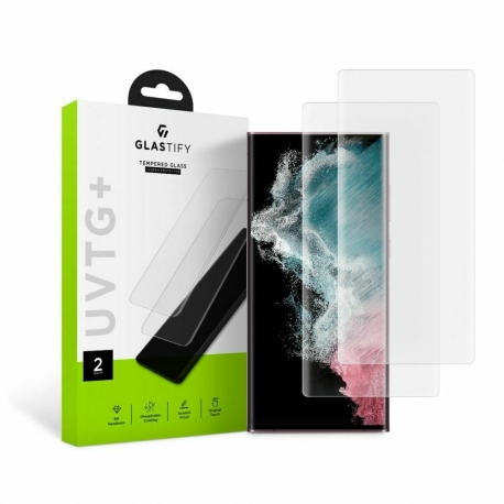 GLASTIFY UVTG+ Full Cover Tempered Glass Samsung Galaxy S22 Ultra 5G (2-pack)