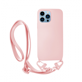 Vivid Silicone Case Strap Apple iPhone 13 Pro Max Nude