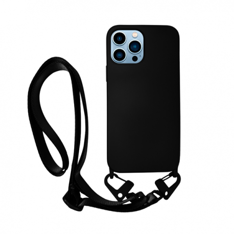 Vivid Silicone Case Strap Apple iPhone 13 Pro Black