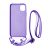 Vivid Silicone Case Strap Apple iPhone 11 Lilac