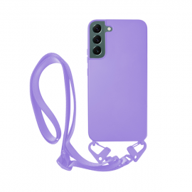 Vivid Silicone Case Strap Samsung Galaxy S22 Lilac