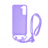 Vivid Silicone Case Strap Samsung Galaxy S22 Lilac