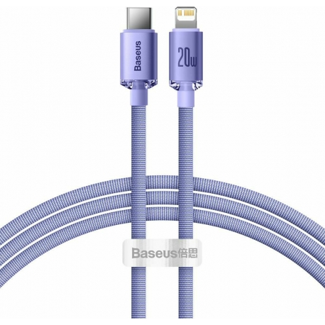 Baseus Crystal Shine Series Cable Type-C to Lightning 20W 1.2m Lilac