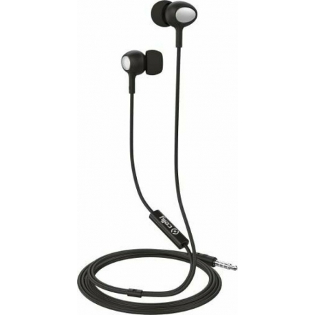 Celly Up 500 Stereo Earphone 3.5mm Round Cable Black