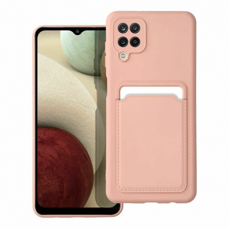 Forcell Card Back Cover Samsung Galaxy A12 - Pink