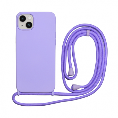 Vivid Silicone Cover Lace Apple iPhone 14 Lilac