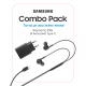 Samsung Fast Travel Charger 25W Type C Black / No Cable & Samsung Stereo Headset Type-C IC100 Black