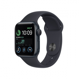 Apple Watch SE 2nd Gen GPS 40mm Midnight Aluminium Case with Midnight Sport Band Regular