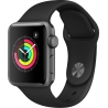 Apple Watch Series 3 Aluminium Case 38mm Space Grey with Black Sport Band
