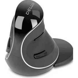 Delux M618PD Wireless Vertical Mouse BT+2.4G 4200DPI - Black