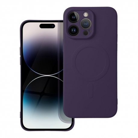 Silicone Mag Cover case iPhone 14 Pro Max - Dark Purple