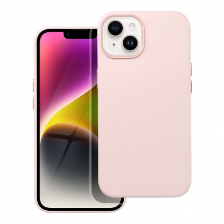 Leather Mag Cover Case iPhone 14 - Sand Pink