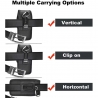 Vertical Belt Holster Oxford Pouch Model 4 Θήκη Ζώνης για Smatrtphone 17x9x3 cm - Black