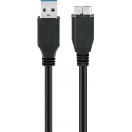 GOOBAY καλώδιο USB 3.0 σε USB 3.0 micro Τype B 95026, 1.8m, Black