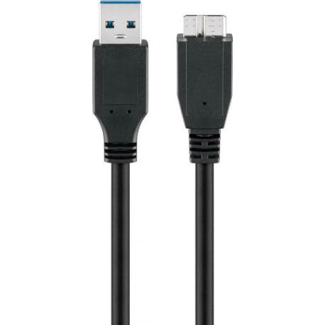 GOOBAY καλώδιο USB 3.0 σε USB 3.0 micro Τype B 95026, 1.8m, Black
