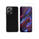 Vivid Set Silicone Matte Case + Tempered Glass Poco X5/Note 12 5G Black
