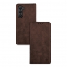 Sonique Vintage Magnet Book Samsung Galaxy S23 Plus - Brown