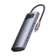 Baseus Multifunctional HUB Docking Station Metal Gleam Series 4 in 1 Type-C to USB 3.0 Gray