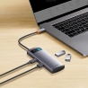 Baseus Multifunctional HUB Docking Station Metal Gleam Series 4 in 1 Type-C to USB 3.0 Gray