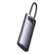 Baseus Multifunctional HUB Docking Station Metal Gleam Series 6 in 1 Type-C to USB3.0 Gray