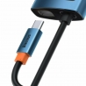 Baseus Multifunctional HUB Docking Station Metal Gleam Series 6 in 1 Type-C to HDMI+USB 3.0+RJ45 Blue