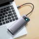 Baseus Multifunctional HUB Docking Station Metal Gleam Series 6 in 1 Type-C to HDMI+USB 3.0 Gray