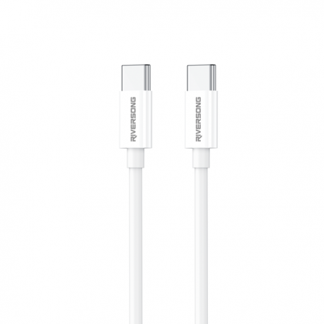 Riversong Cable Type-C to Type-C 3A 60W Lotus 08 1m White