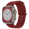 Techsuit Watchband W038 Silicone Strap Apple Watch Ultra2/Ultra1/SE/9/8/7/6/5/4 (49/45/44mm) - Wind Red