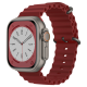 Techsuit Watchband W038 Silicone Strap Apple Watch Ultra2/Ultra1/SE/9/8/7/6/5/4 (49/45/44mm) - Wind Red