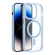 Matte Mag Cover case compatible with MagSafe for IPHONE 15 PRO blue